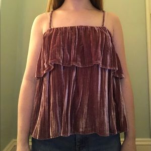 Madewell velvet tank top